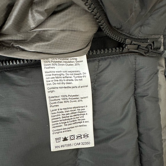 Outdoor Research Men’s Transcendent Grey Down Jacket, size small - Picture 5 of 8